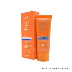 کرم ضد آفتاب رنگی (بژ متوسط) +SPF50 مدل اوی سان مناسب پوست خشک 40 میلی لیتر اویدرم EVIDERM