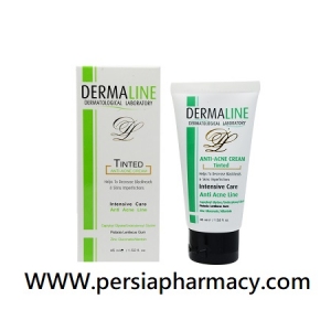 کرم مناسب پوست های جوش دار (رنگی) حجم 45 میلی لیتر درمالاین Dermaline