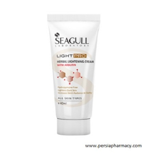 کرم روشن کننده گیاهی حاوی آربوتین مناسب انواع پوست مدل لایت پرو 40 میلی لیتر سی گل SEAGULL
