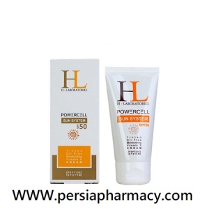 کرم ضد آفتاب رنگی SPF50 حجم 50 میلی لیتر پاورسل اچ لابراتوریس H laboratories 