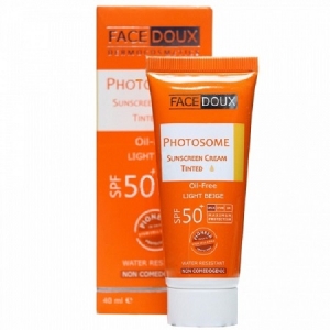 کرم ضد آفتاب فاقد چربی +SPF50  رنگ بژ متوسط مناسب پوست چرب،حساس و جوش دارFACEDOUX