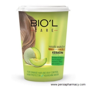 ماسک موی تغذیه کننده و آبرسان فوق العاده قوی حاوی عصاره طالبی حجم 500 میلی لیتر بیول BIOL