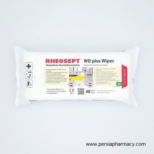 دستمال ضد عفونی کننده 48 عددی مخصوص سطوح و تجهیزات دندانپزشکی RHEOSEPT WD plus Wipes