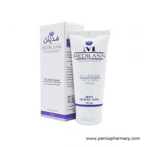 کرم لایه بردار حاوی آلفا هیدروکسی اسید 10% حجم 50 میلی لیتر مدیلن MEDILANN