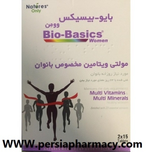 قرص مولتی ویتامین بایوبیسیکس مخصوص بانوان 30 عددی نیچرز اونلی Natures Only