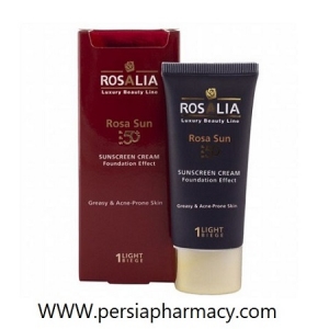 ضد آفتاب رنگی پوست چرب و جوش دار بژ روشن شماره 1 حجم 40 میلی لیتر رزالیا Rosalia