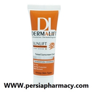 کرم ضد آفتاب رنگی مناسب پوست چرب(شماره 1 ، بژروشن) DERMALIFT