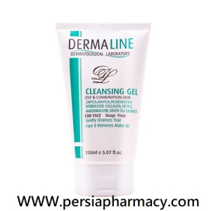 شوینده پوست‌های چرب و مختلط حجم 150 میلی لیتر درمالاین Dermaline