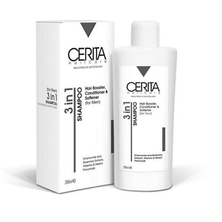 شامپو ۱×۳ سریتا مناسب آقايان  (نرم‌کننده، حالت‌دهنده و تقویت‌کننده) Cerita