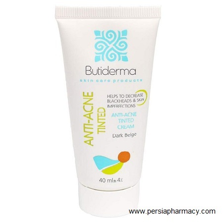 کرم ضد جوش رنگی بژ تیره 40 میلی لیتر بیوتی درما BUTIDERMA