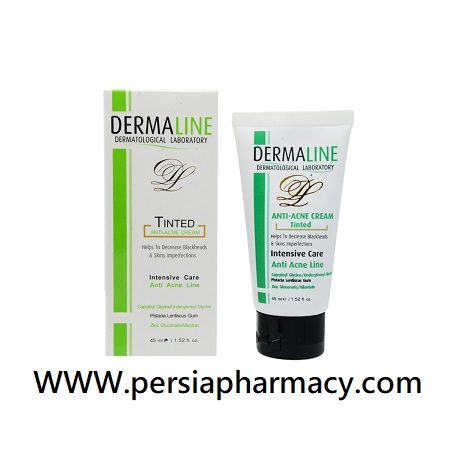 کرم مناسب پوست های جوش دار (رنگی) حجم 45 میلی لیتر درمالاین Dermaline