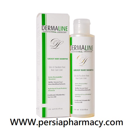 شامپو مناسب موهای چرب حجم 250 میلی لیتر درمالاین Dermaline