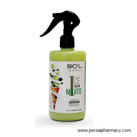لوسیون بازسازی کننده موهای آسیب دیده بستنی موهیتو 400 میلی لیتر بیول BIOL
