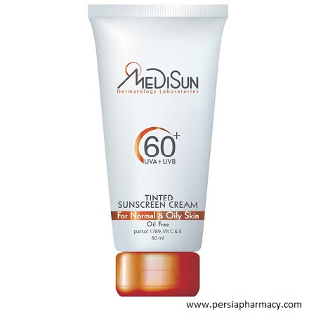 کرم ضد آفتاب رنگی SPF60 مناسب پوست معمولی و چرب 50 میلی لیتر مدیسان MEDISUN
