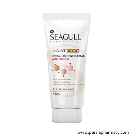 کرم روشن کننده گیاهی حاوی آربوتین مناسب انواع پوست مدل لایت پرو 40 میلی لیتر سی گل SEAGULL