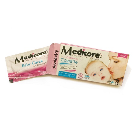 تست تشخیص سریع بارداری Baby Chek مدیکور کاستی Medicore