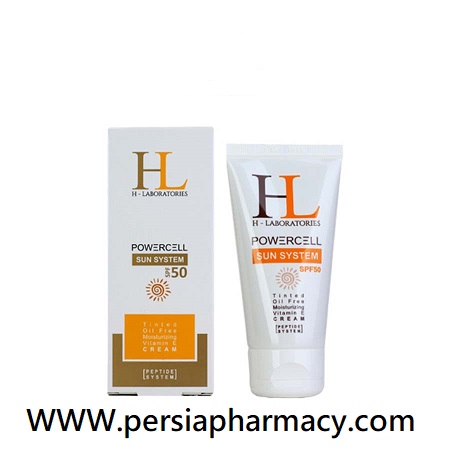 کرم ضد آفتاب رنگی SPF50 حجم 50 میلی لیتر پاورسل اچ لابراتوریس H laboratories 