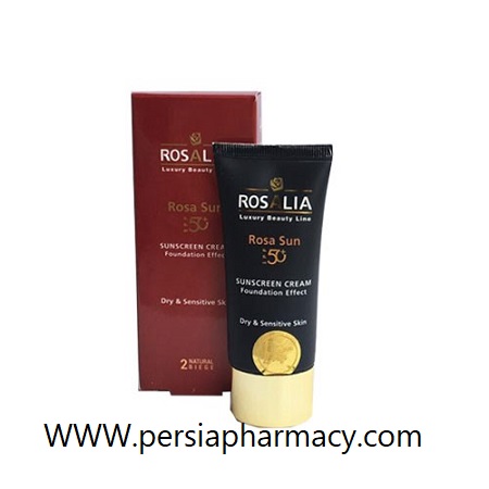 ضد آفتاب رنگی پوست خشک و حساس بژ طبیعی شماره ۲ حجم 40 میلی لیتر رزالیا Rosalia