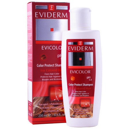 شامپو اویکالر ،تثبیت کننده رنگ مو مناسب موهاي رنگ شده  EVICOLOR اویدرم 
