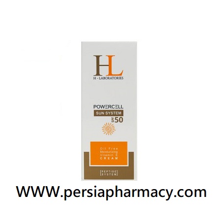 کرم ضد آفتاب بی رنگ SPF50 حجم 50 میلی لیتر پاورسل اچ لابراتوریس H laboratories 