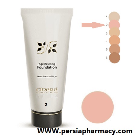 کرم پودرضدچروک شماره2 spf30 حجم 40میلی لیتری سینره Cinere