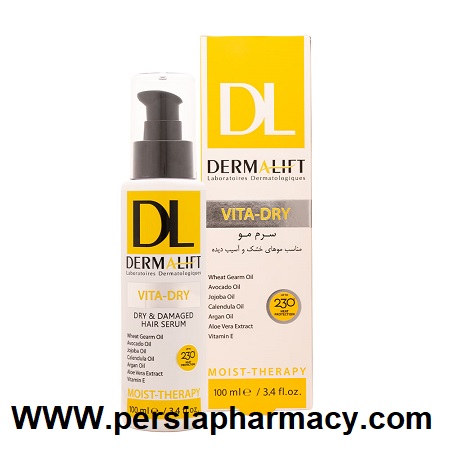 سرم ویتا درای مناسب موهای خشک و آسیب دیده 100 میلی لیتر درمالیفت DERMALIFT