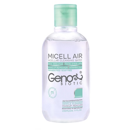 محلول پاک کننده آرایش مناسب پوست چرب و مختلط 240 میلی لیتری ژنوبایوتیک Geno Biotic 