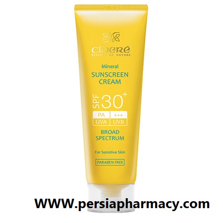 کرم ضدآفتاب فاقدچربی Spf30 مناسب پوست حساس و ناز کودکان 50میلی لیتری سینره Cinere