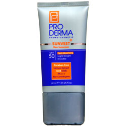 کرم ضد آفتاب فاقد چربي مخصوص آقايان  SUNVEST پرودرما با SPF50