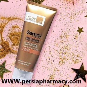 کرم براق کننده بدن حاوی اکلیل های طلایی 120 میلی لیتر ژنوبایوتیک GenoBiotic