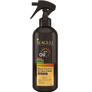 اسپری روغن برنزه کننده و ویتامینه 250میلی گرمی  SPF6 سی گل  SEAGULL