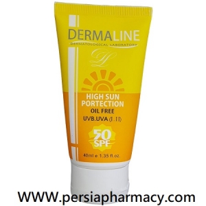کرم ضد آفتاب فاقد چربی حجم 40 میلی لیتر درمالاین Dermaline