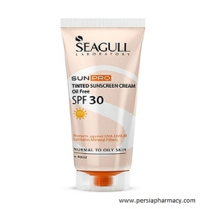 کرم ضد آفتاب رنگی فاقد چربی SPF30 مناسب پوست معمولی تا چرب سی گل SEAGULL