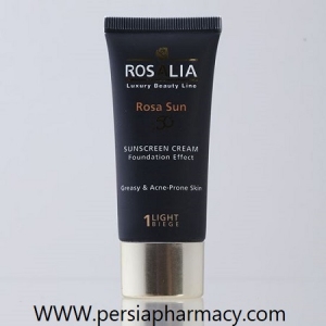 ضد آفتاب رنگی پوست چرب و جوش دار بژ روشن شماره 1 حجم 40 میلی لیتر رزالیا Rosalia