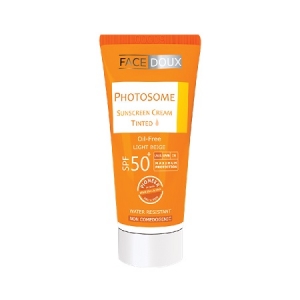 کرم ضد آفتاب فاقد چربی +SPF50  رنگ بژ متوسط مناسب پوست چرب،حساس و جوش دارFACEDOUX