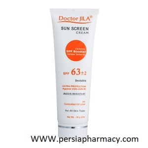 کرم ضدآفتاب باچربی کنترل شده  SPF63 بی رنگ دکترژیلا Doctor Jila
