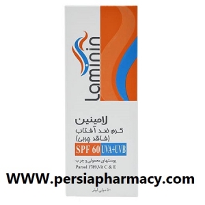 کرم ضد آفتاب فاقد چربی SPF60 مناسب پوست های چرب و معمولی 50میلی لیتر لامینین Laminin