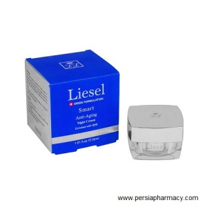کرم بازسازی کننده و ضد چروک شب اسمارت 30 میلی لیتر لایسل LIESEL