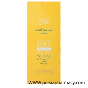 کرم ضدآفتاب فاقدچربی Spf30 مناسب پوست حساس و ناز کودکان 50میلی لیتری سینره Cinere