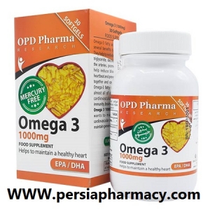 کپسول ژلاتینی امگا 3 بدون جیوه 1000 میلی گرم 30 عدد  او پی دی فارما OPD Pharma