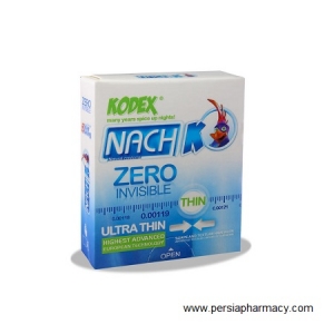 کاندوم نازک و مقاوم مدل زیرو اینویزیبل(Zero Invisible) ناچ کدکس 3 عددی KODEX NACH