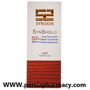 ضدآفتاب فلوئید ساین شیلد بژروشن برند سان اسکين  +Synskin  SPF50    