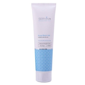ژل شست وشوی صورت مخصوص پوست های دارای آکنه سروینا 100ميلي ليتري Acne Wash Gel Servina