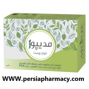 شوینده غیرصابونی جامد شفاف آنتی باکتریال حاوی عصاره درخت چای 100 گرمی مدیپور Medipure